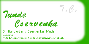 tunde cservenka business card