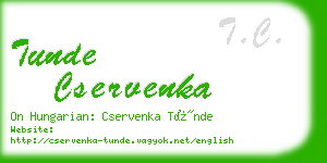 tunde cservenka business card